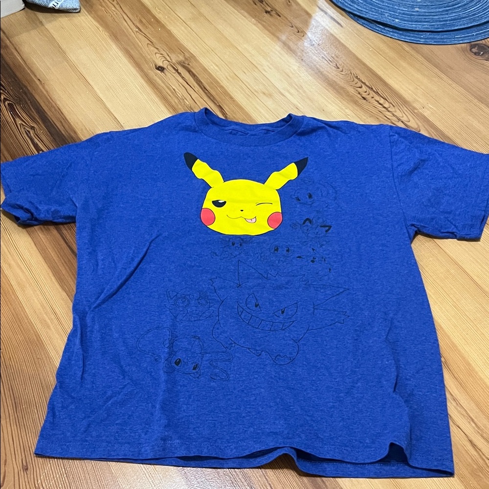 Blue Pikachu Kids T-Shirt XL